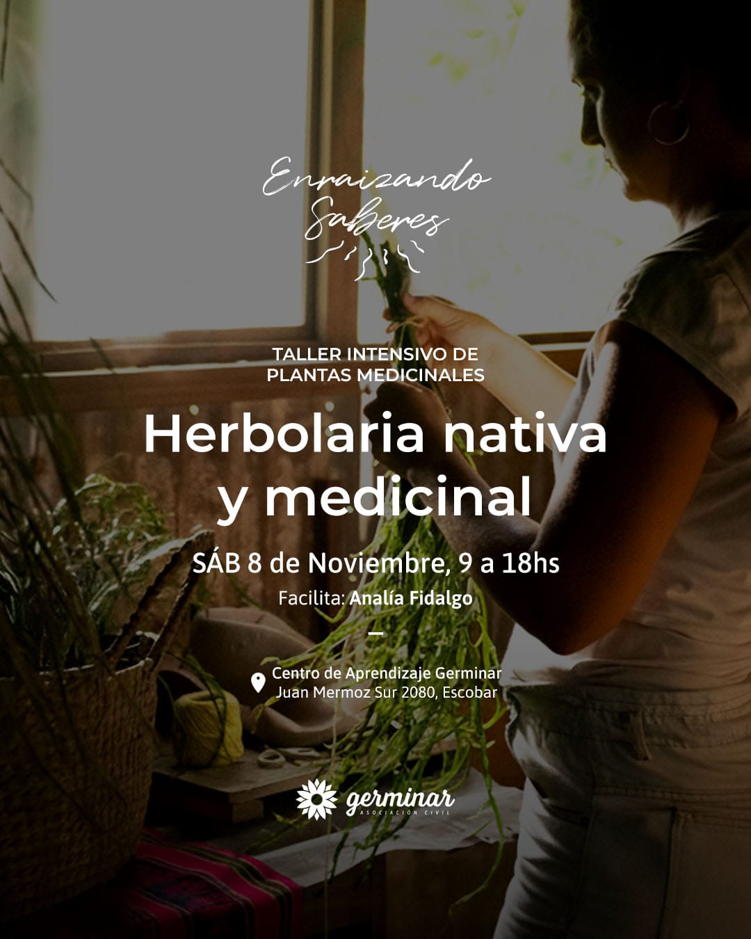 Herbolaria nativa y medicinal con Analía Fidalgo en Germinar ONG